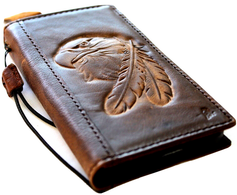 Genuine Leather case for Motorola Edge Plus 2023 Wallet Phone Eagle HandMade  hard Cover