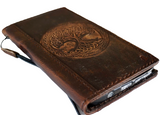 Genuine Leather For Galaxy Case Z Fold 3 4 5 6 7 Wallet Book Vintage Style Credit Card Slots Cover Art Diy The Tree Of Life