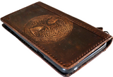 Genuine Leather For Galaxy Case Z Fold 3 4 5 6 7 Wallet Book Vintage Style Credit Card Slots Cover Art Diy The Tree Of Life