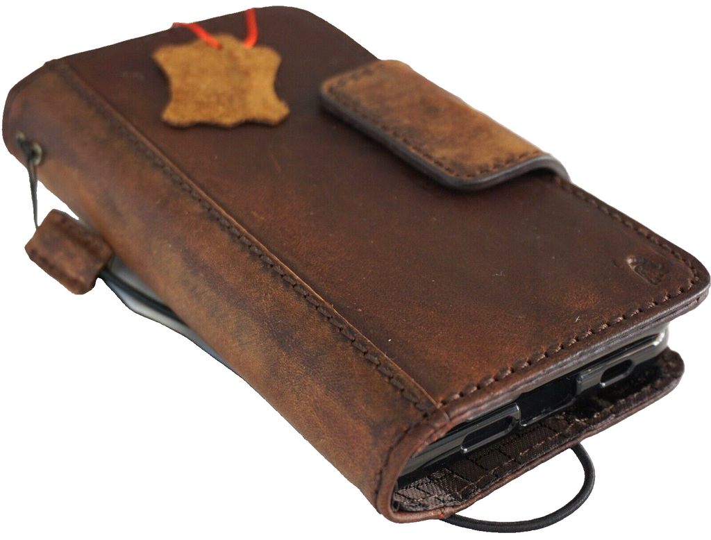 Genuine leather DAVISCASE wallet case for Google Pixel Fold 7A 8A 7 8 9 Pro XL 6A with stand, magnetic closure, and wireless charging.