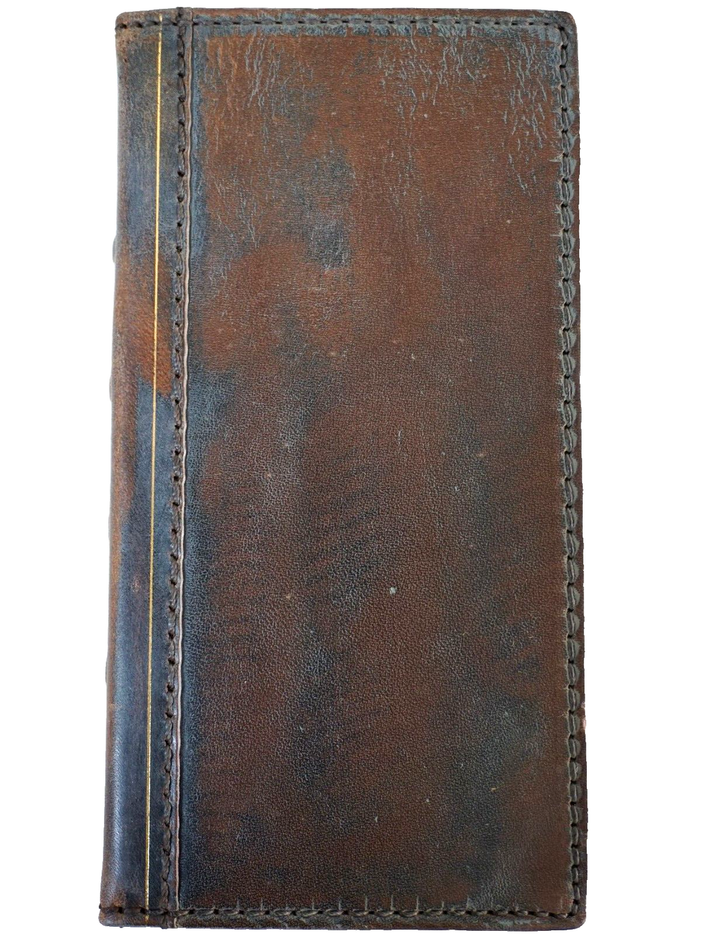 Handmade genuine leather phone case for iPhone models, crafted by DAVISCASE, featuring a wallet book design and Bible crafts style.