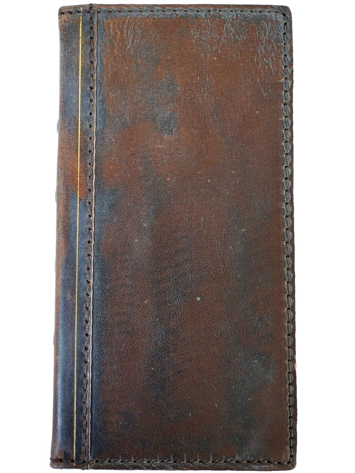 Handmade genuine leather phone case for iPhone models, crafted by DAVISCASE, featuring a wallet book design and Bible crafts style.
