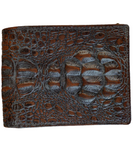 Men Money Clip Genuine Leather Wallet  Crocodile Embossed Coin Pocket Purse Creditcards Vintage Corrosion