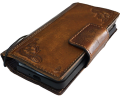 Genuine Leather For Galaxy Z Fold 4 5 3 6 Fold6 Hand Made Case Art Wallet Bible Book Vintage Full Grain Luxury Diy