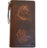 Genuine Leather Case for Google Pixel 6 6a 7 7a 8a 8 pro Book Wallet Book  Retro Stand Luxury Dark Davis 1948 5G Wireless Charging  Bear Paw Cat Dog