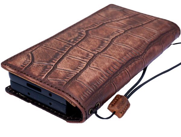 Cuir véritable pour Galaxy s22 s21 s20 S23 S24 Ultra S8 S9 Note 8 9 10 20 21 A13 A71 A51 A12 A34 A32 A31 4G 5G Case Plus Art Wallet Book crocodile Vintage Z Fold 4 5 Cover Wireless Full Grain Davis Luxury Ston Wash DIY Mini Pholish