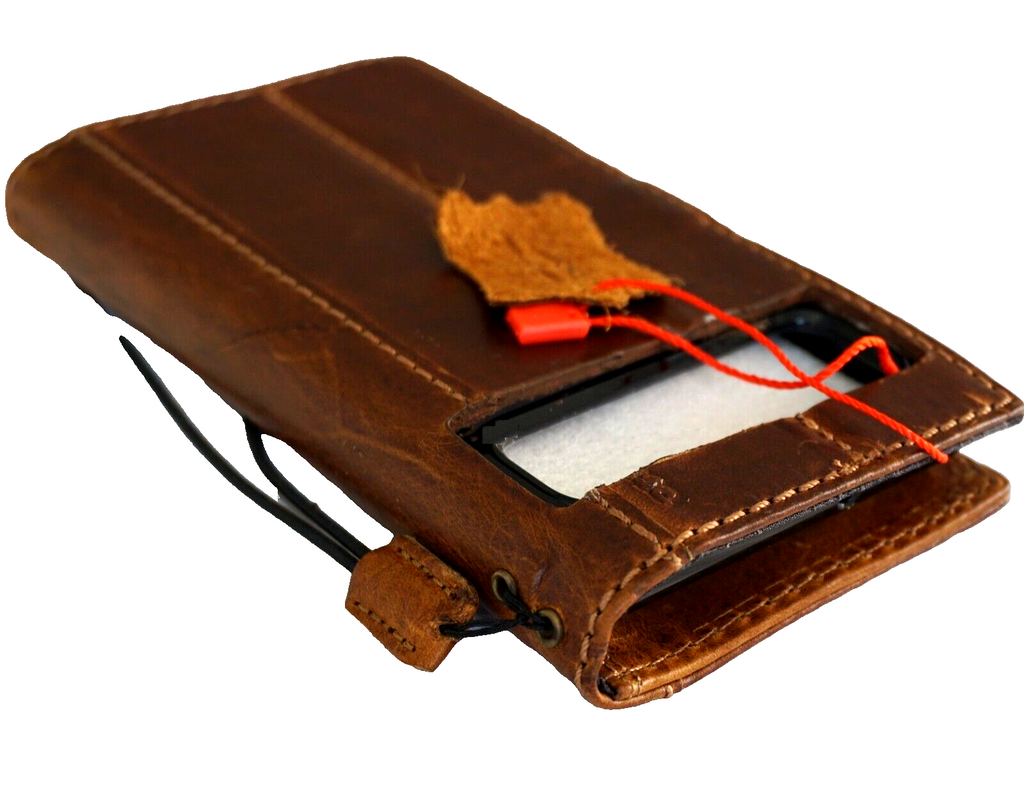 Genuine leather wallet case for Google Pixel Fold 7A 8A 8 9 Pro XL 6 6A, with stand, closure, and wireless charging in tan color.