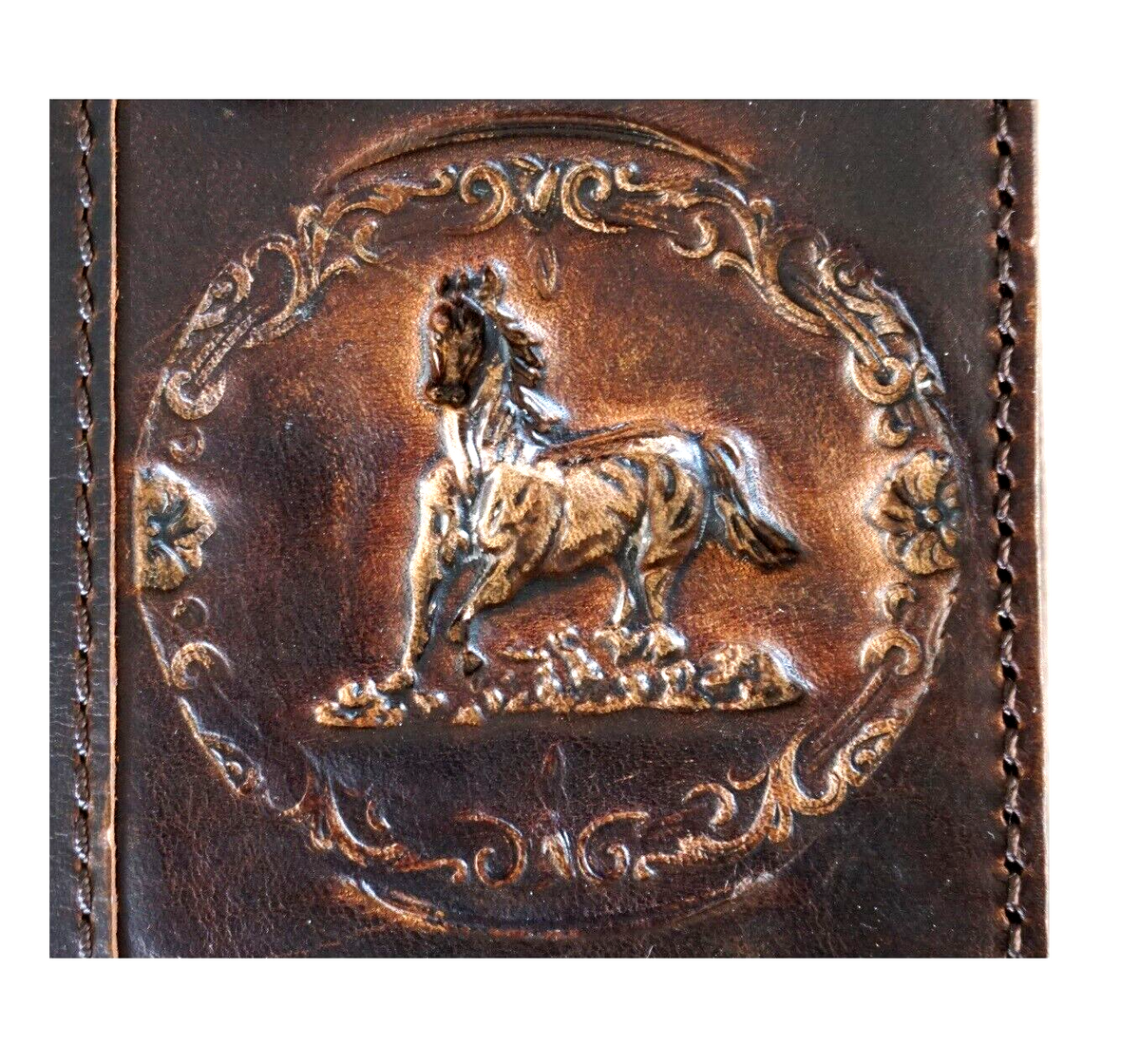 Handmade genuine leather phone case for iPhone 11-16 Pro Max, vintage style with credit card slots by DAVISCASE.