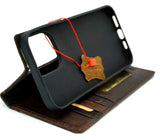 Genuine Leather For Galaxy Case Z Fold 3 4 5 6 7 Wallet Book Hand Made Style Credit Card Cover Vintage Crafts Diy Embossing