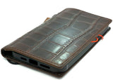 Cuir véritable pour Galaxy s22 s21 s20 S23 S24 Ultra Galaxy Z Fold 3 4 5 9 10 20 21 A71 A51 A12 A31 4G 5G, plus portefeuille d'art livre Style Vintage couverture de crédit sans fil pleine fleur Davis luxe autruche bricolage Mini