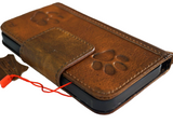 Genuine Leather Case for Google Pixel 6 6a 7 7a 8 9 pro 8a Fold XL Wallet Book Davis Magnetic Diy Dog Paw