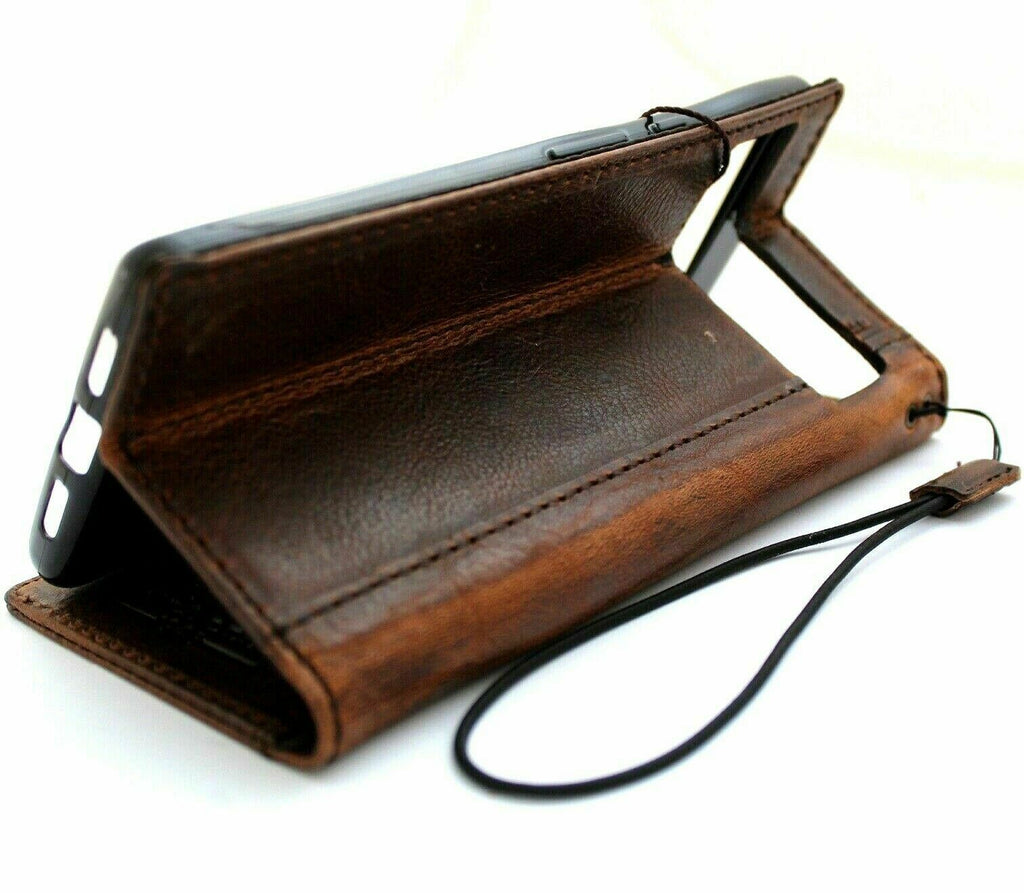 Genuine leather Google Pixel case by DAVISCASE, luxury book wallet style with ston polish finish for Pixel 10, 6, 7, 8, 9 Pro XL.