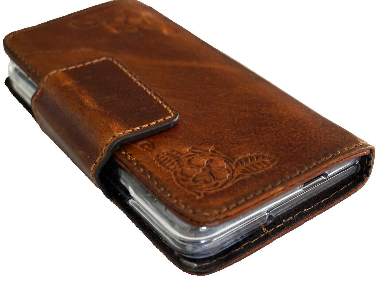 Genuine leather Google Pixel Fold case by DAVISCASE with book wallet design, closure, wireless charging compatibility, for models 3 to 9 pro xl.