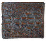 Men Money Clip Genuine Leather Wallet  Crocodile Embossed Coin Pocket Purse Creditcards Vintage Corrosion