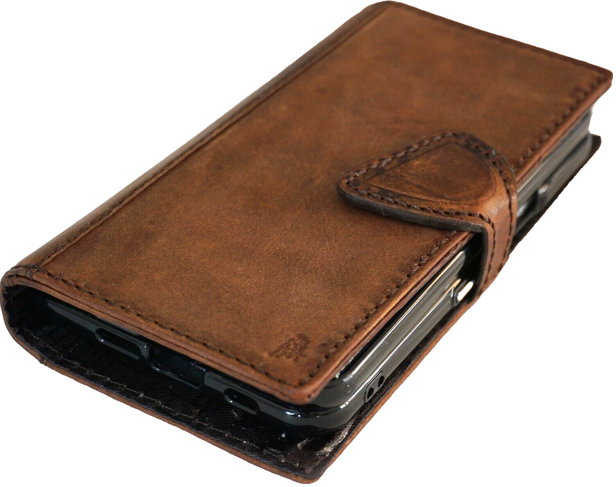Genuine leather DAVISCASE wallet case for Google Pixel Fold 7A 8A 7 8 9 Pro XL with book-style closure and stand feature.