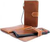 Genuine Leather Case fit Google Pixel Fold 7A 8A 7 8 9 pro XL 9A Book Wallet Closure Retro Removable Tan
