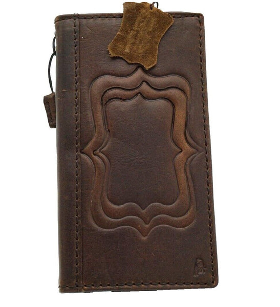 Genuine Leather For Galaxy Case Z Fold 3 4 5 6 7 Wallet Book Hand Made Style Credit Card Cover Vintage Crafts Diy Embossing