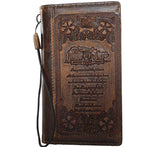 Genuine Leather Case for Google Pixel 10 9 8 7 Pro XL Biblical writing Book Wallet  10A Full Grain