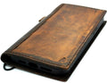 DavisCase genuine leather phone case for iPhone 11-15 Pro Max, vintage style with credit card slots, full grain leather, handmade craftsmanship