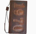 Vintage handcrafted leather phone case for iPhone 11-15 Pro Max, with credit card slots and full grain leather by DAVISCASE.