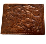 Men's Genuine Leather Wallet  Credit Card Slots Bill Handmade Tan Diy Luxury Special Hand decorated