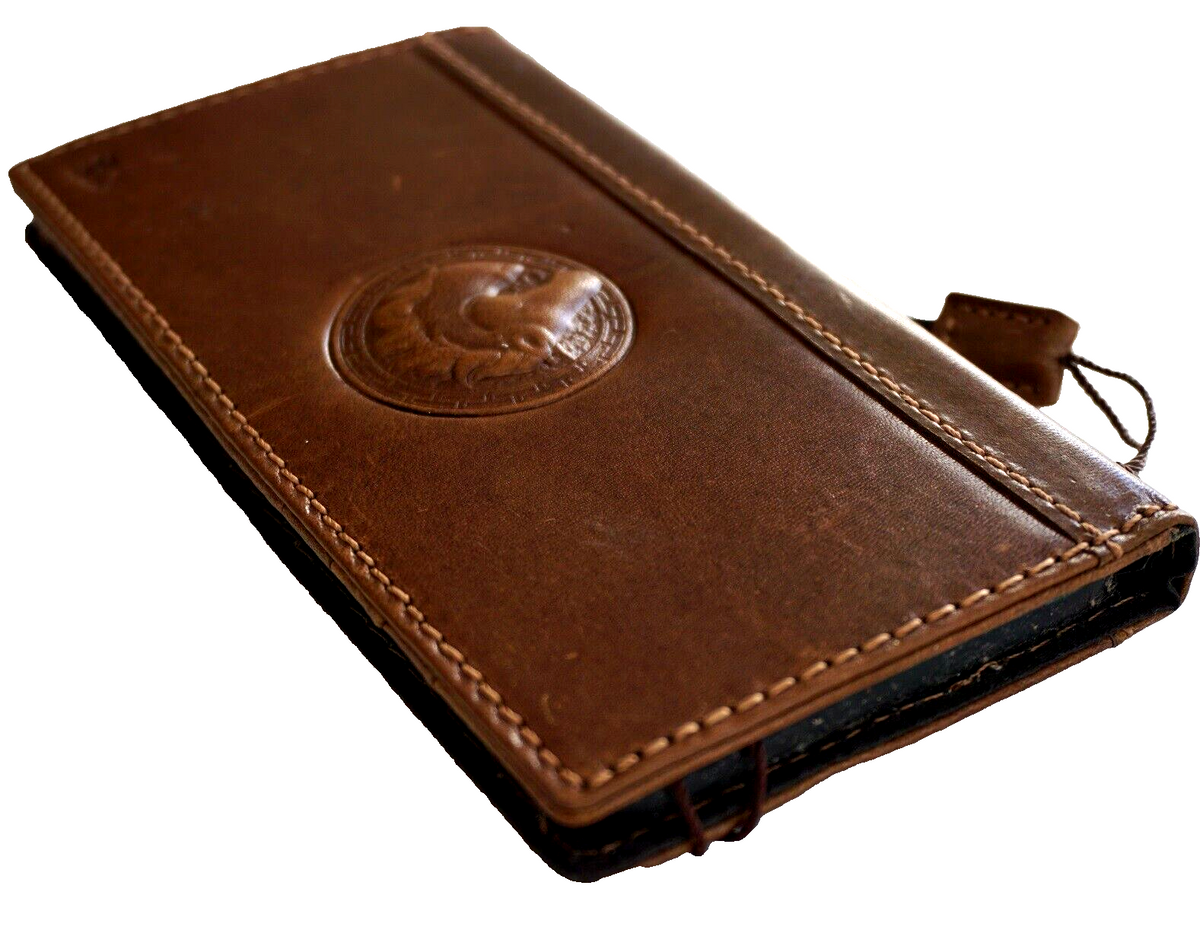 Genuine leather Google Pixel 7 Pro case by DAVISCASE in horse tan with wallet and stand features, retro design.
