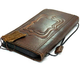 Genuine Leather For Galaxy Case Z Fold 3 4 5 6 7 Wallet Book Hand Made Style Credit Card Cover Vintage Crafts Diy Embossing