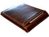 Men's Genuine Leather Wallet  Credit Card Slots Bill Handmade Tan Diy Luxury Special Hand decorated