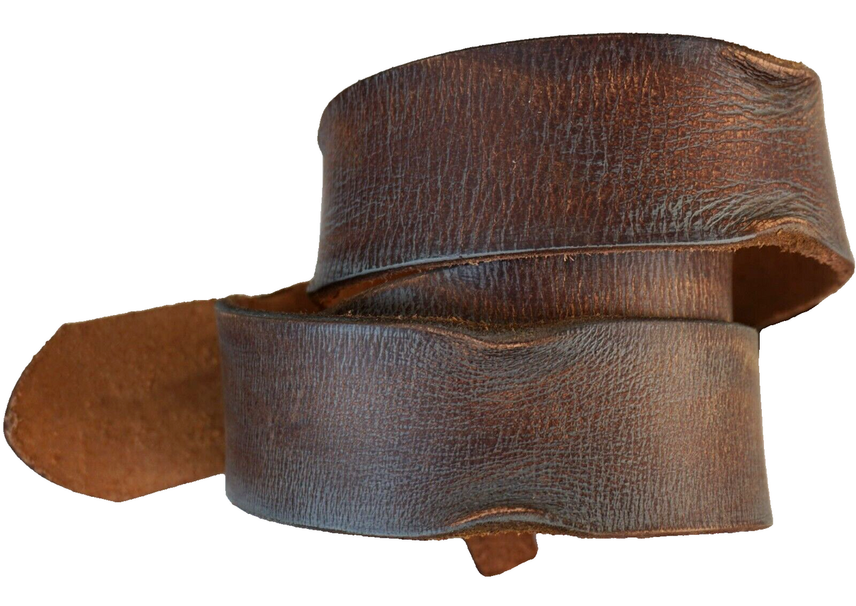 Handmade genuine full leather belt for men and women, vintage retro style with stone wash finish and classic design.