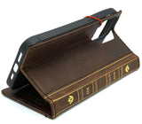 Echtes Leder für Galaxy s22 s21 s20 S23 s24 Ultra s9 Note 9 10 20 21 A13 A71 A51 A12 A31 4G 5G Hülle plus Art Wallet Book Vintage Style Credit Cover Wireless Full Grain Davis Luxus Adler Deutsches Kreuz Diy Mini