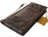 Genuine Leather Case for Google Pixel 10 9 8 7 Pro XL Biblical writing Book Wallet  10A Full Grain