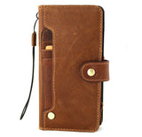 Genuine Leather For Galaxy s22 s21 s20 S23 S24 A34 Ultra Plus Case FE Note Z fold 4 5 A71 A52 A52s A53 A12 A31 a32 4G 5G plus 9 8 Wallet Book Vintage Style Credit Cover Wireless Full Grain luxury Mini clasp Xcover6 Pro