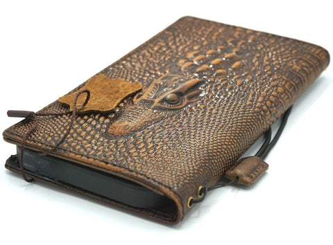Genuine Leather For Galaxy s22 s21 s20 S23 S24 Ultra Note FE 9 10 20 21 A71 A51 A12 A31 4G 5G Case plus Lile Wallet Book Vintage Crocodile  Polish Style Credit Cover Wireless Full Grain Davis luxury  Diy  Mini