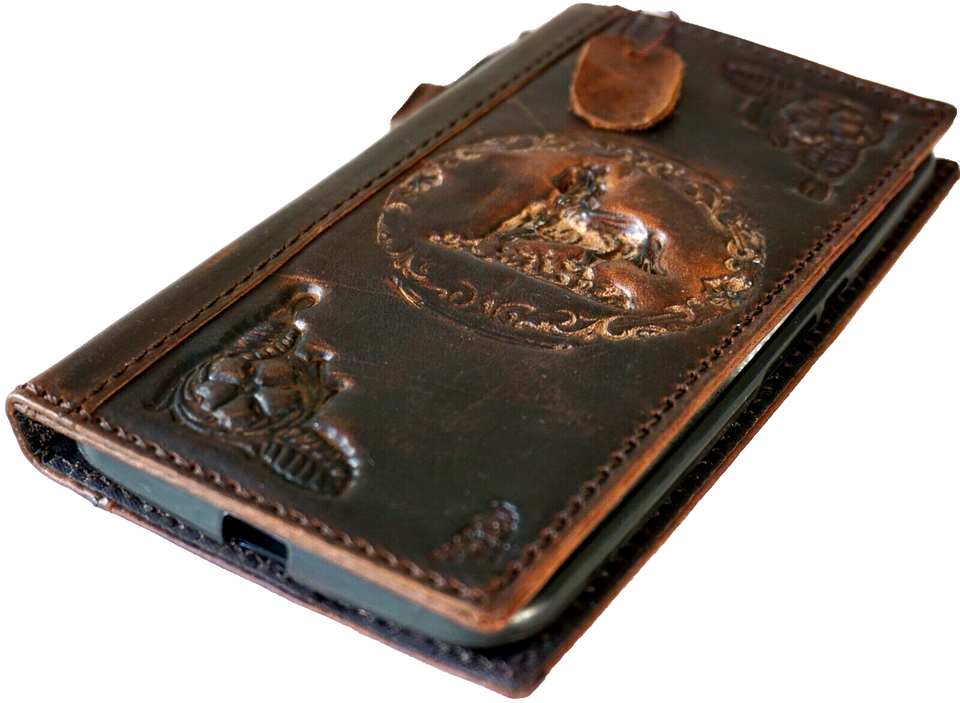 Handmade genuine leather phone case for Samsung Galaxy S series, Note series, Z Fold, and Edge models by DAVISCASE.
