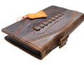Handmade leather phone case for Galaxy S series and Note models, featuring a football design, wallet style, and protective cover.