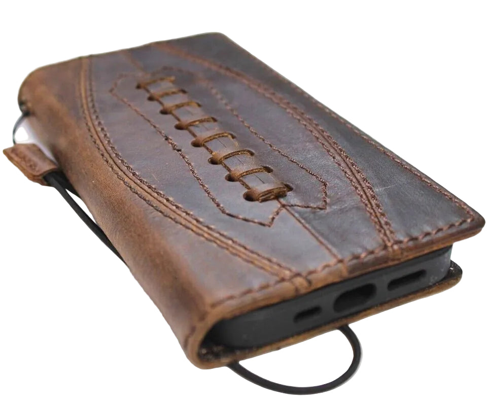 Handmade genuine leather phone case for Samsung Galaxy S22, S21, Note 10, Z Fold, and more, featuring a wallet and art design.