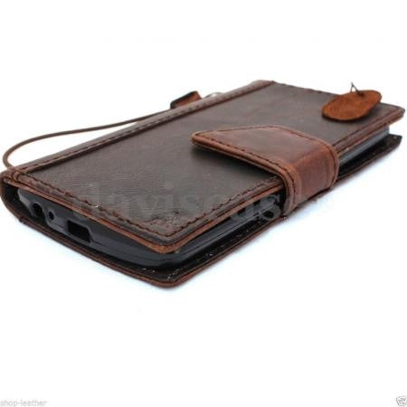 Handmade genuine vintage leather hard case for LG G3 with slim book design, luxury pro wallet style, and magnetic closure.