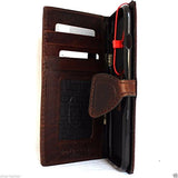 Genuine REAL leather iPhone 8 magnetic case cover wallet credit holder book luxury rubber luxury