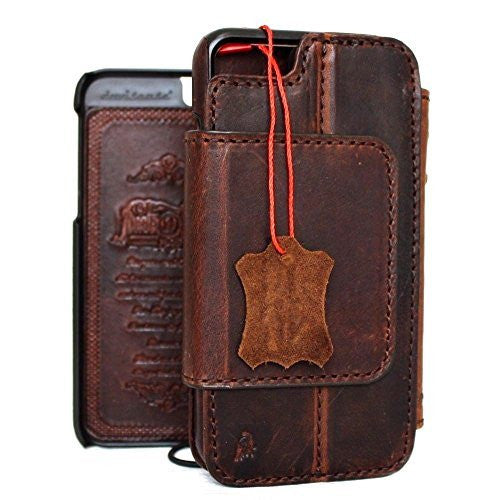 Handmade genuine Italian leather iPhone 6/6s wallet case with card slots and removable cover, crafted by vendor-unknown.
