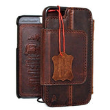 Genuine italian leather iPhone 6 6s safe case cover wallet credit holder book Removable