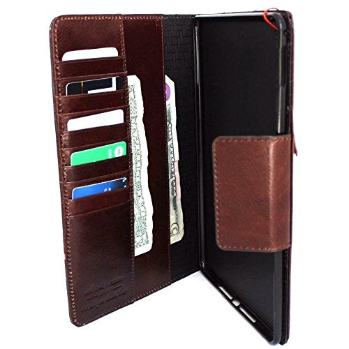 Genuine vintage brown leather iPad Pro 12.9 case by DAVISCASE with card slots, stand feature, slim design, and handcrafted details.