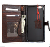 Schutzhülle für iPhone 8 Plus aus echtem Naturleder mit magnetischer Abdeckung, Geldbörse, Kreditkartenetui, Buch im luxuriösen Vintage-Stil von Davis