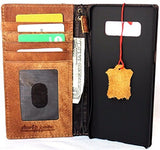 Genuine real leather case for samsung galaxy note 8 book wallet cover soft vintage brown cards slots slim daviscase