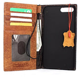Genuine Leather Case for iPhone 7 Plus book wallet cover Cards slots Slim vintage brown Daviscase