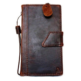 genuine oiled leather hard case for Galaxy NOTE 4 LEATHER CASE  cover purse book pro wallet stand  flip free shipping luxury au