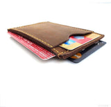 Genuine Leather man mini wallet Money id credit cards holder Compact pocket skin ta