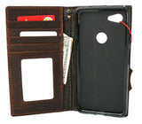 Echte Vollledertasche für Google Pixel 3A XL Book Wallet Handgefertigter Halter Retro Luxus IL Gummi ID