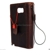 genuine natural leather Case fit for Samsung Galaxy note 5 book wallet luxury cover 5 slim