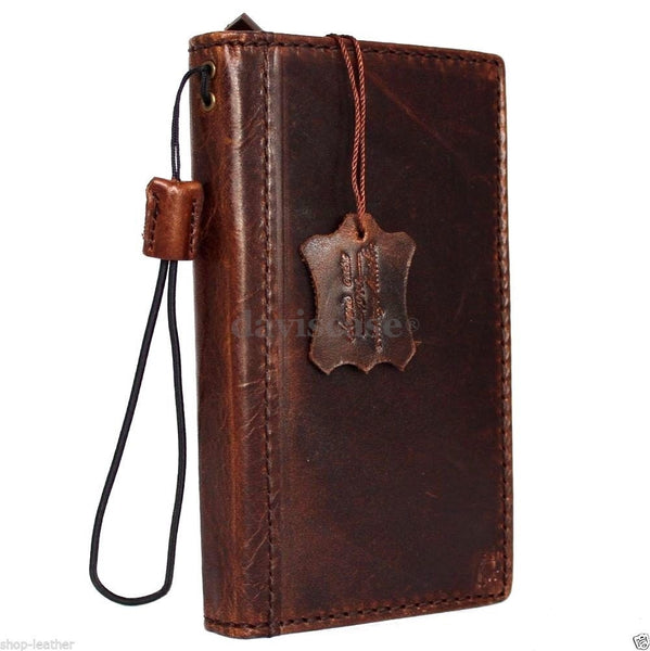 genuine vintage italian leather Case Fit for sony Xperia Z4 book wallet 4 z handmade IL