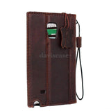 genuine oiled italian leather Case for Samsung Galaxy note edge book wallet luxury cover s Businesse